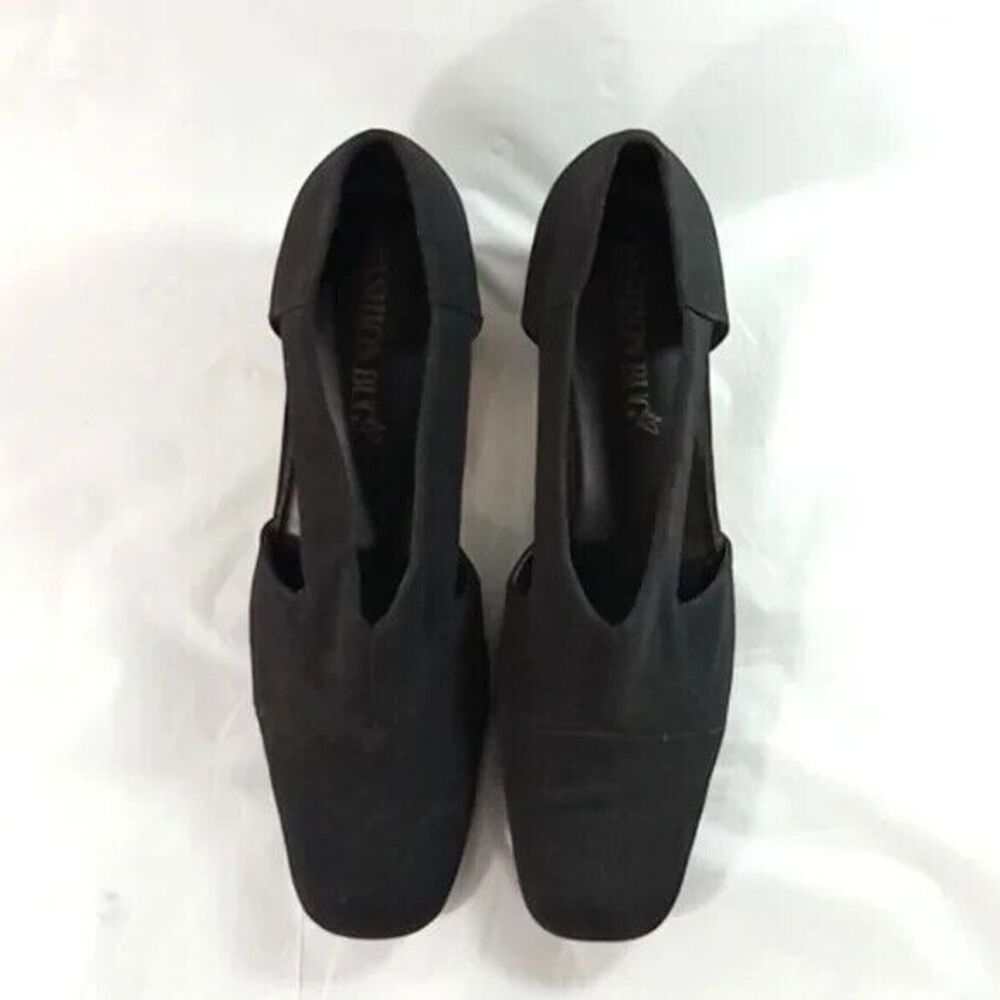 Vintage 90s Y2K Fashion bug size 8 black Chunky Block heels Whimsigoth Office - Picture 3 of 10
